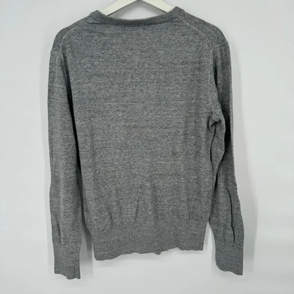 Banana Republic Men’s Gray Cotton‎ Henley Long Sleeve Pullover Size Medium